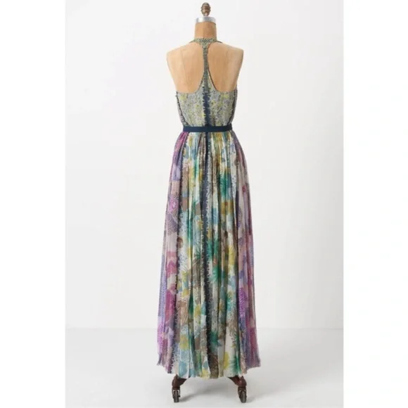 NEW Byron Lars Wilderflora Patchwork Maxi Dress 4 - Picture 6 of 8